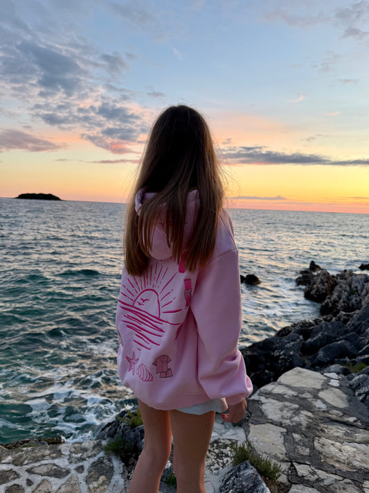 "My vibe" hoodie in Cotton Candy